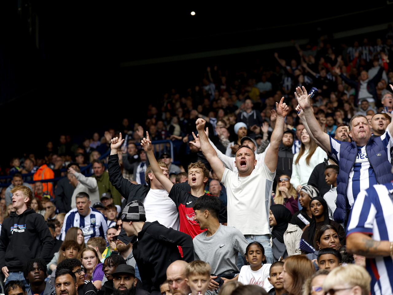 Albion fans during the QPR game