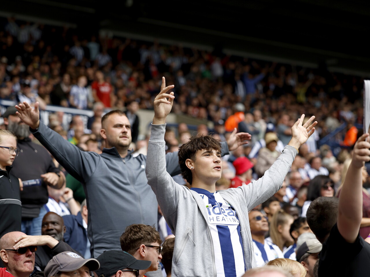Albion fans during the QPR game