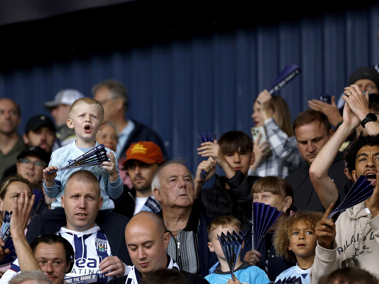 Albion fans during the QPR game
