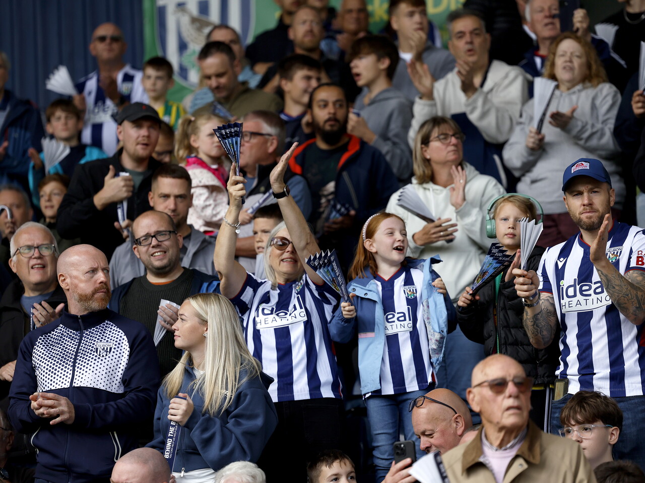 Albion fans during the QPR game
