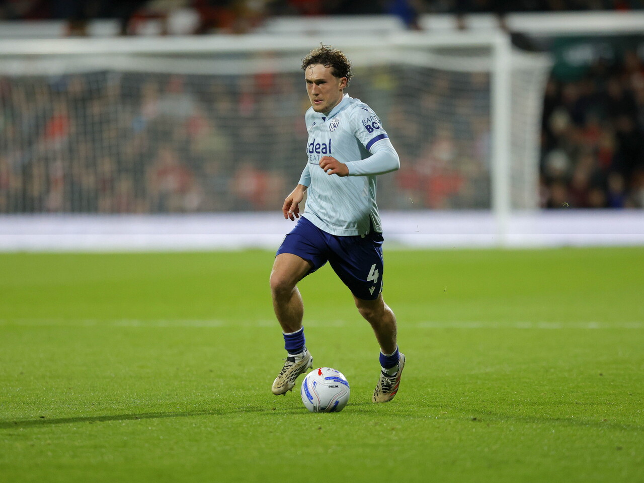 Callum Styles on the ball against Wrexham