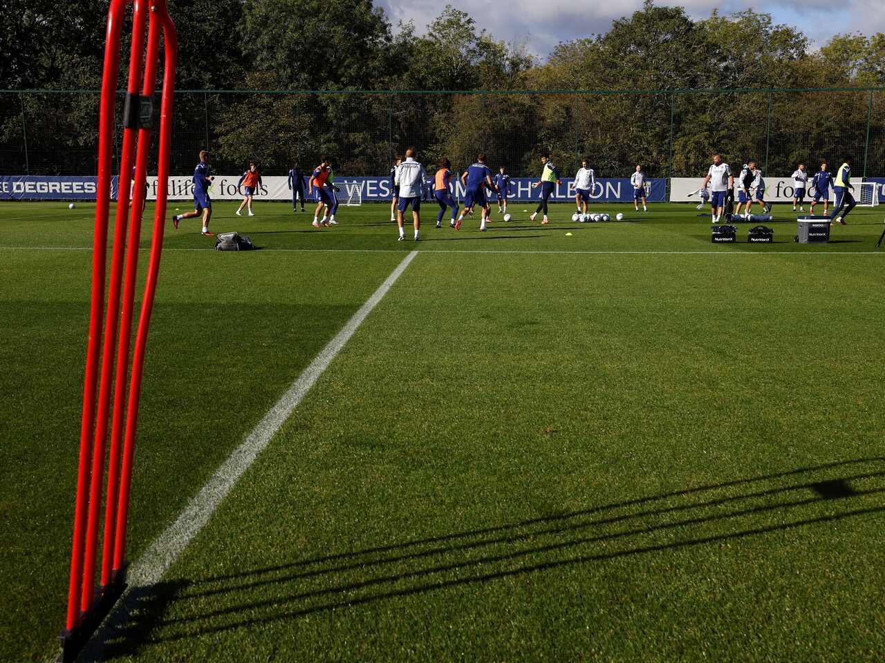 A general view of a training session taking place with plenty of players involved 