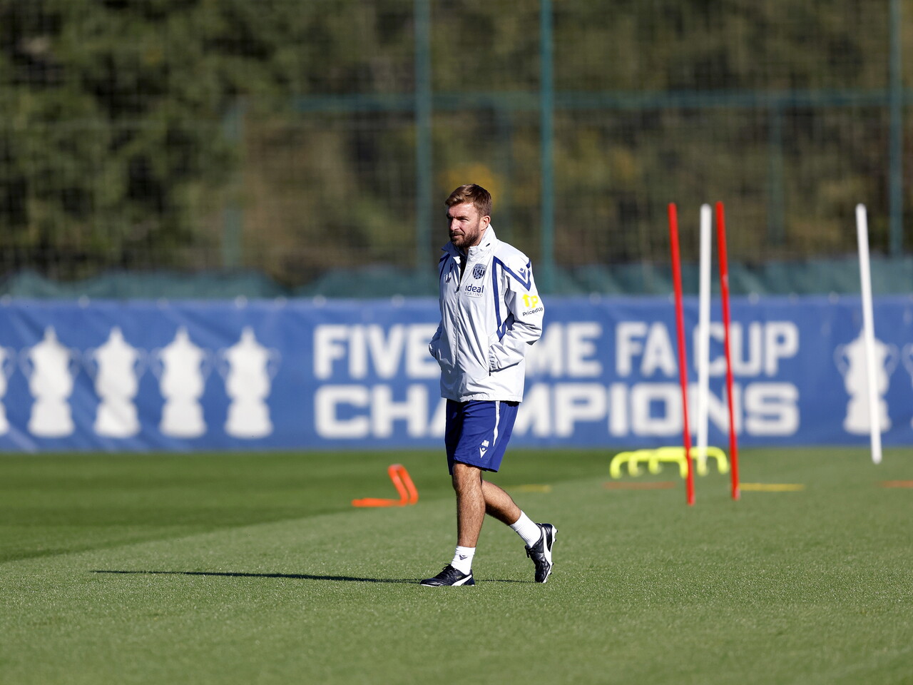 James Morrison walking on the training pitch