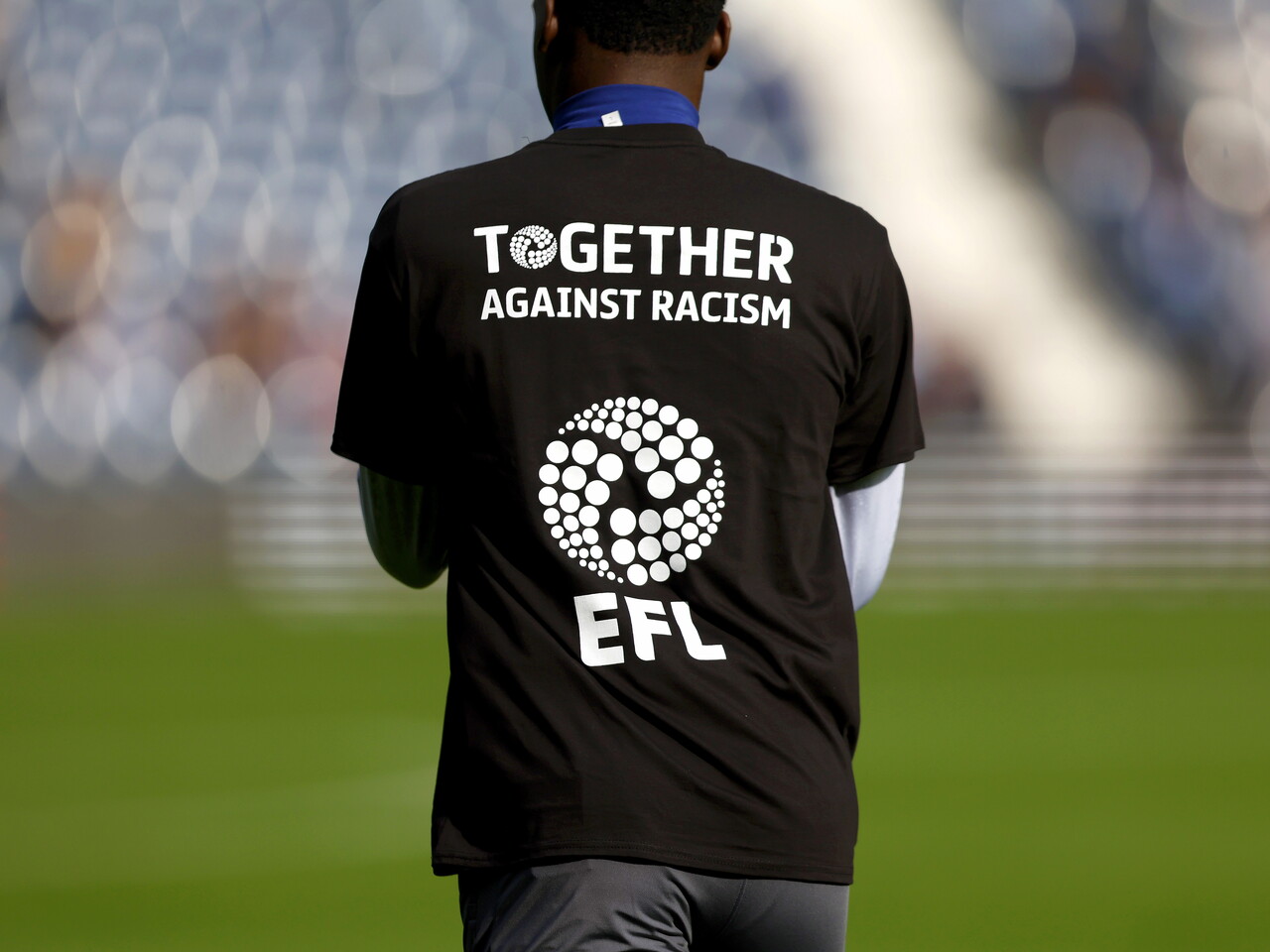 An EFL Together against Racism warm-up t-shirt