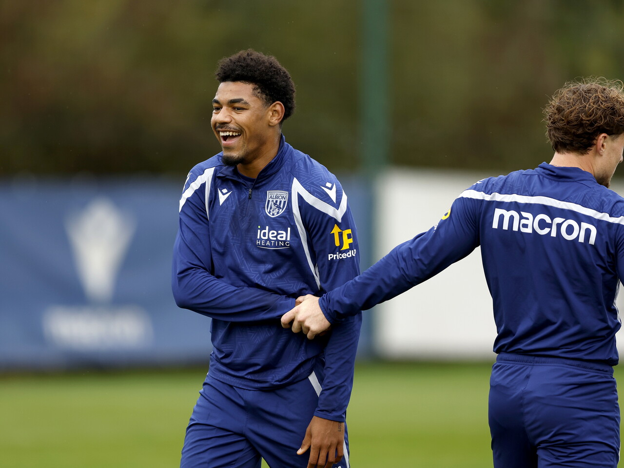 Kareem Tunde smiling during a training session