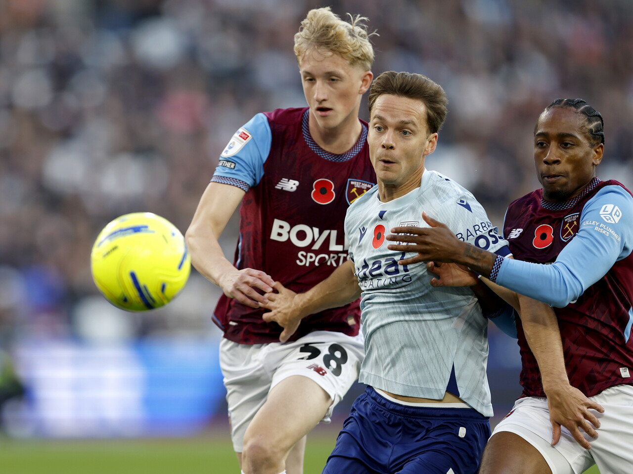Felix Horn Myhre against West Ham