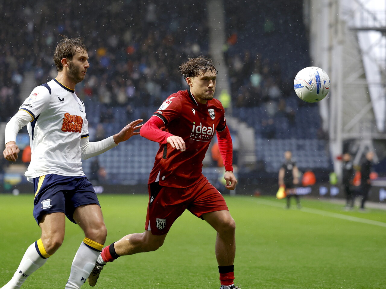 Callum Styles on the ball against Preston