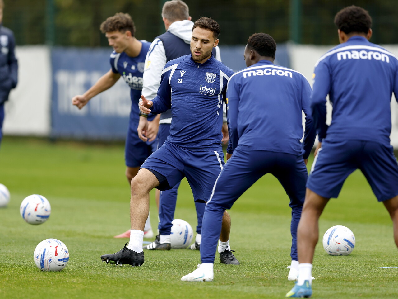 Tammer Bany on the ball during a training session