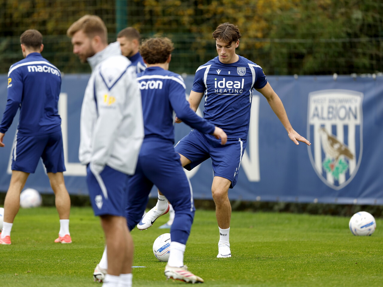 Barney Stewart on the ball during a training session
