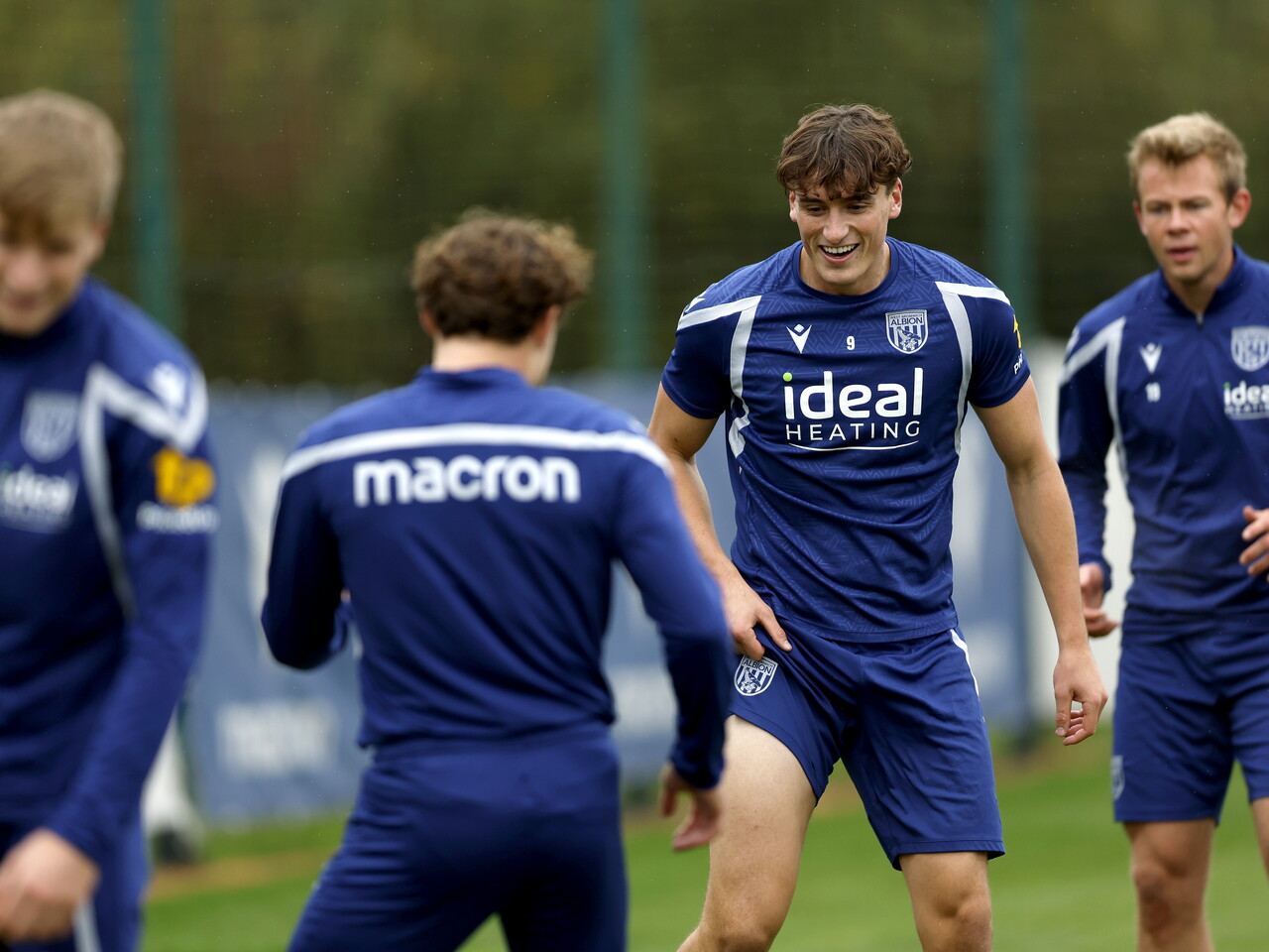 Barney Stewart smiling during a training session