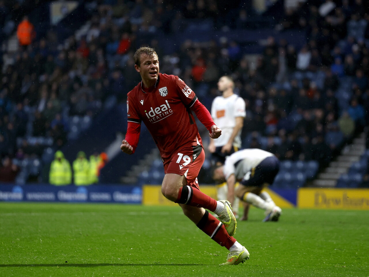 Aune Heggebo celebrates his goal against Preston