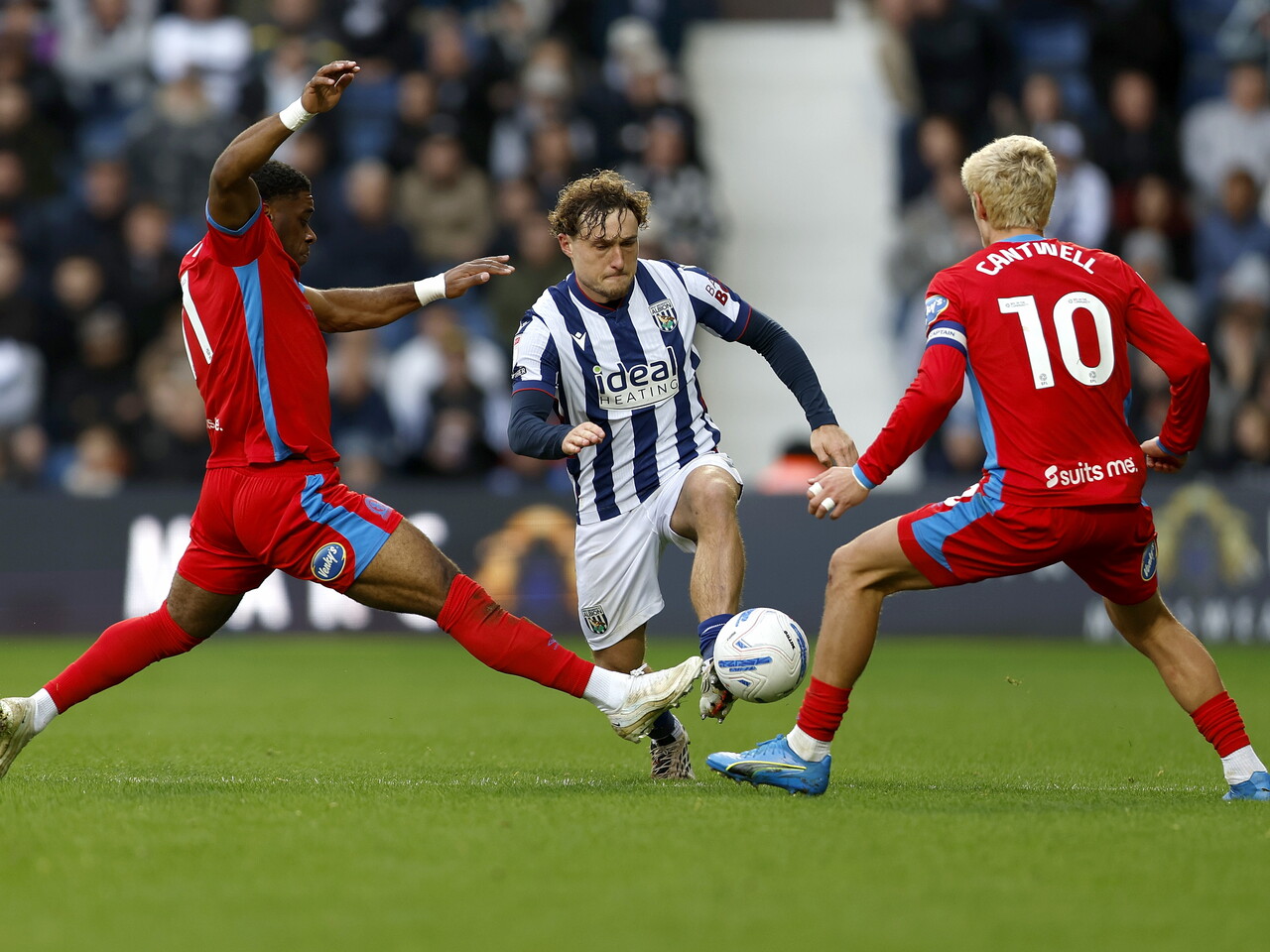 Callum Styles on the ball against Blackburn