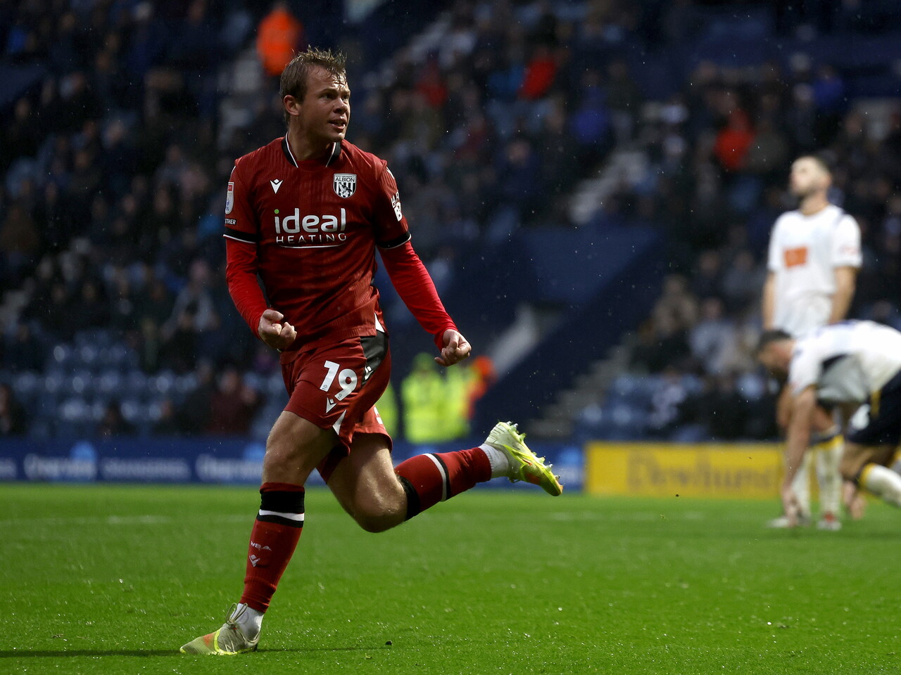 Aune Heggebo celebrates his goal against Preston