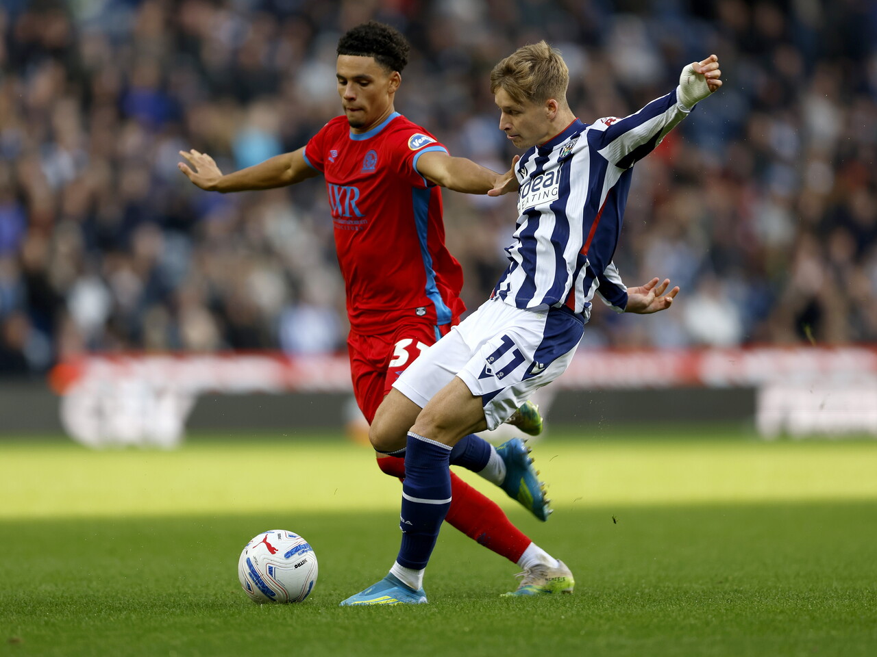 Jimmy-Jay Morgan on the ball against Blackburn