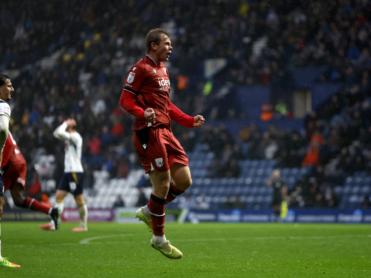 Aune Heggebo celebrates his goal against Preston