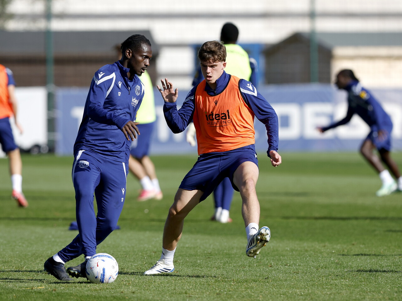 Ousmane Diakité on the ball during a training session