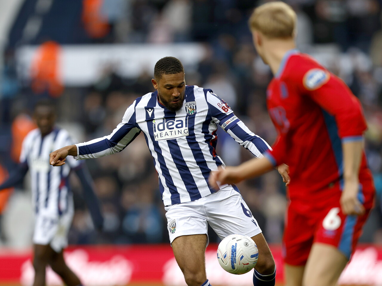 George Campbell on the ball against Blackburn