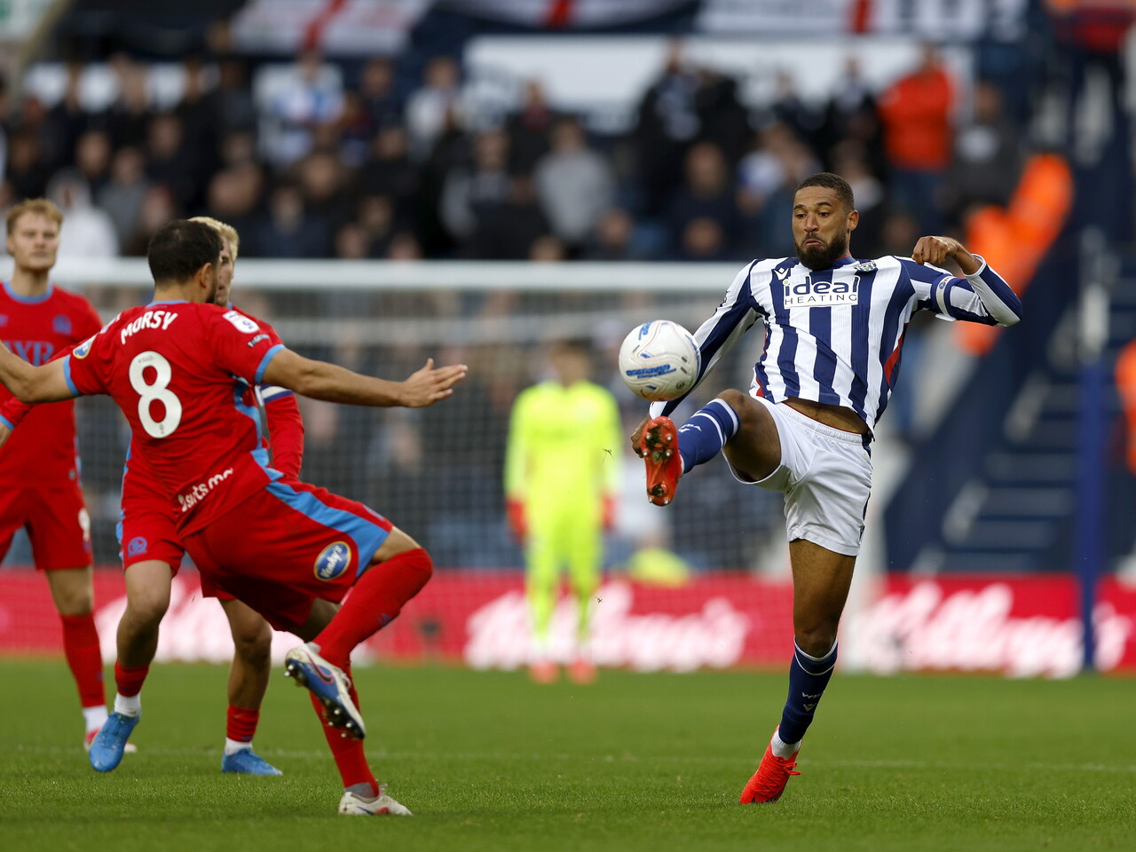 George Campbell on the ball against Blackburn