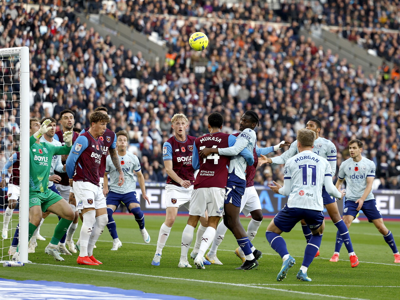 George Campbell against West Ham
