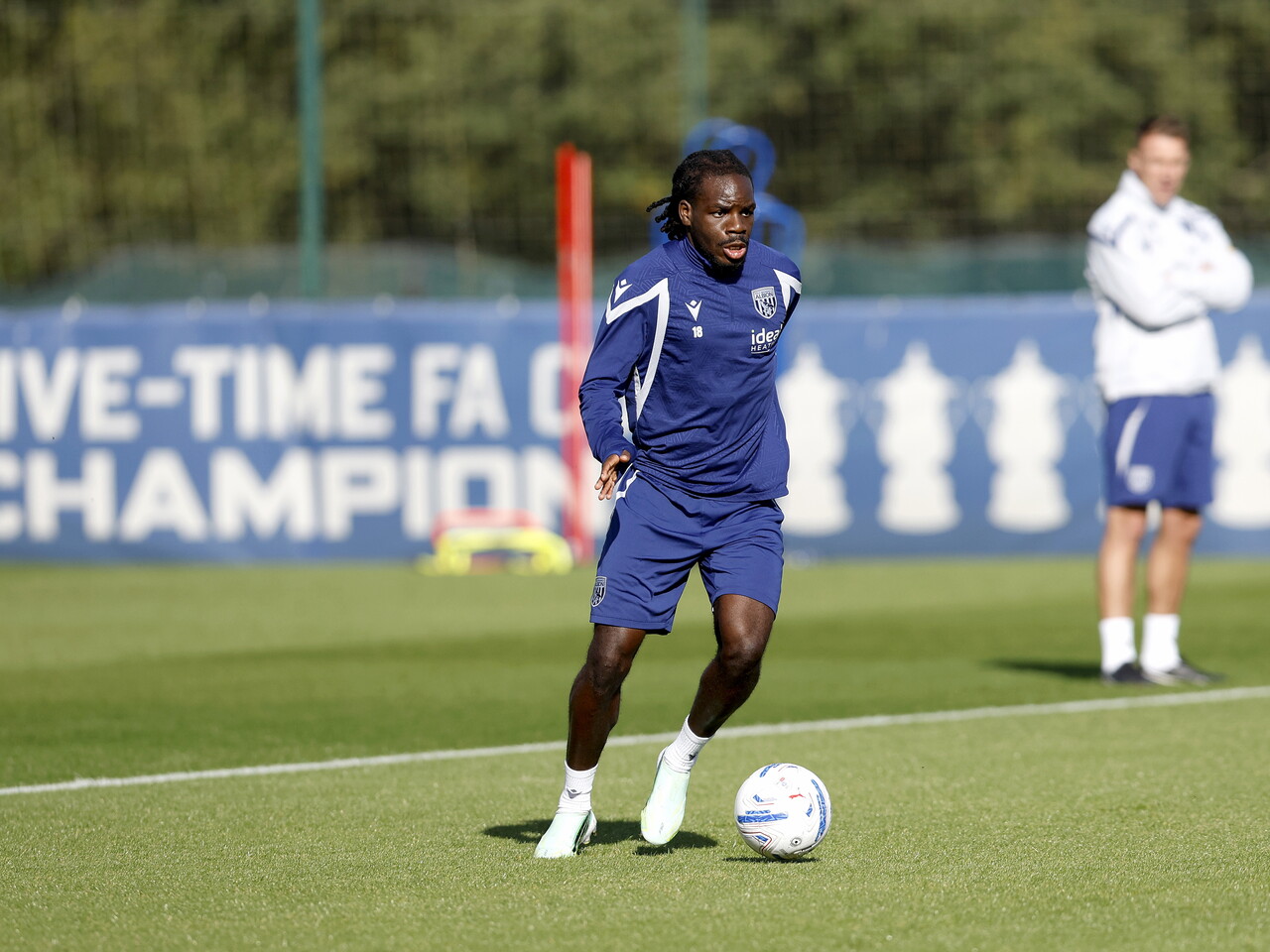 Brayann Pereira on the ball during a training session