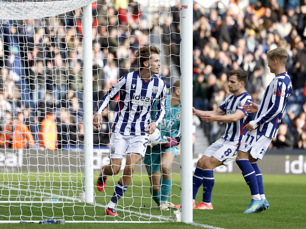 Isaac Price celebrates his goal against Blackburn