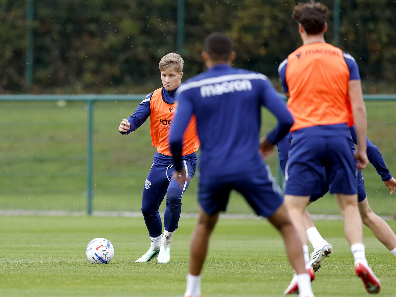 JJ Morgan on the ball during training 