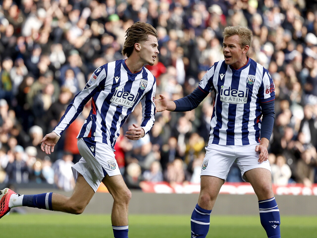 Isaac Price celebrates his goal against Blackburn