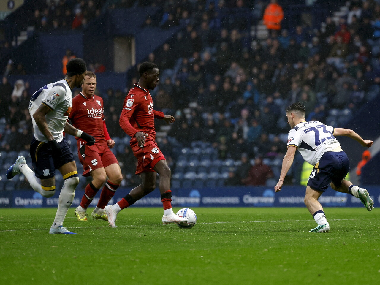 Rabby Nzingoula on the ball against Preston