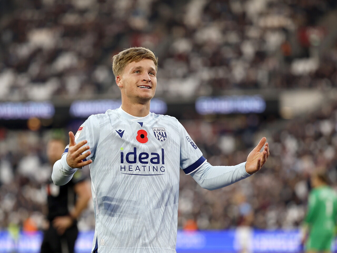 JJ Morgan celebrates his goal against West Ham