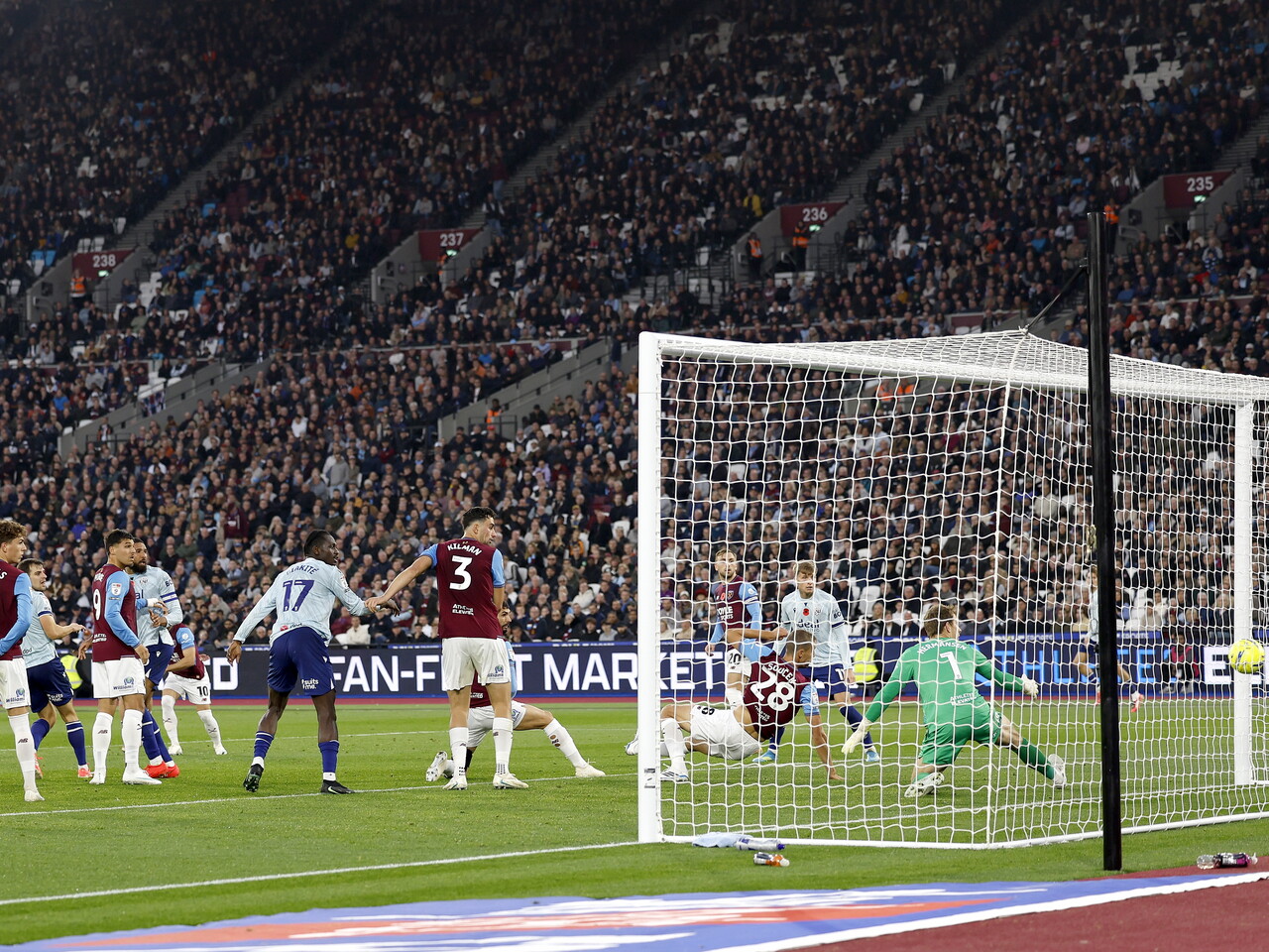 Callum Styles scores against West Ham
