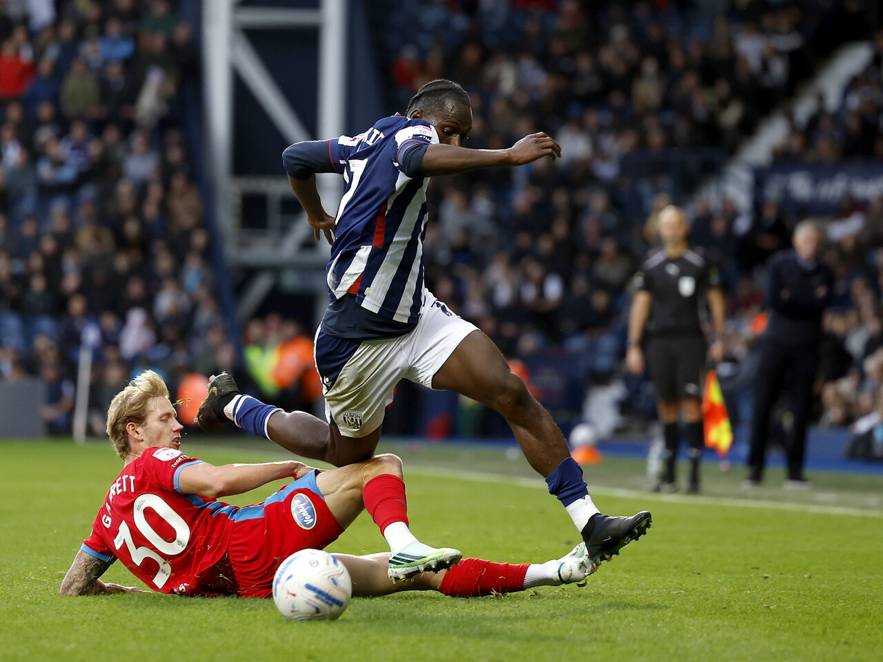 Ousmane Diakite on the ball against Blackburn