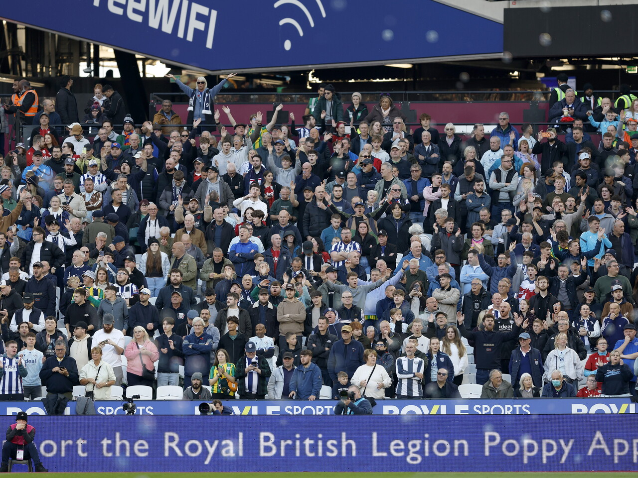 Albion fans at the London Stadium