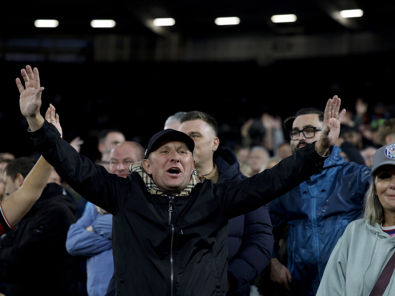 Albion fans celebrate at the London Stadium