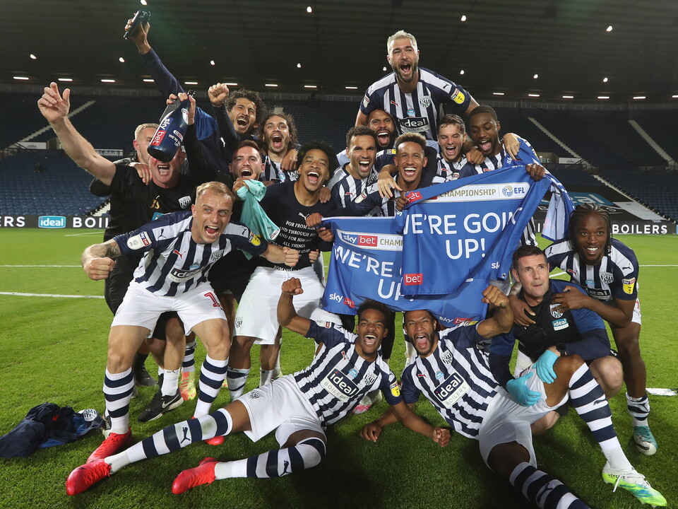 Albion celebrate promotion to the Premier League