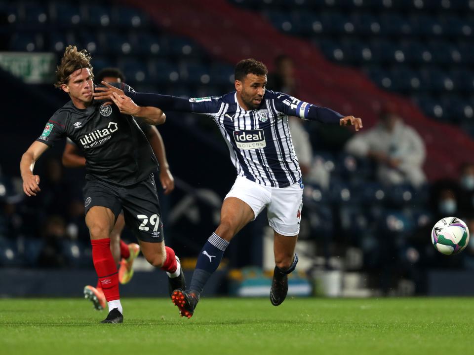Robson-Kanu in action against Brentford 