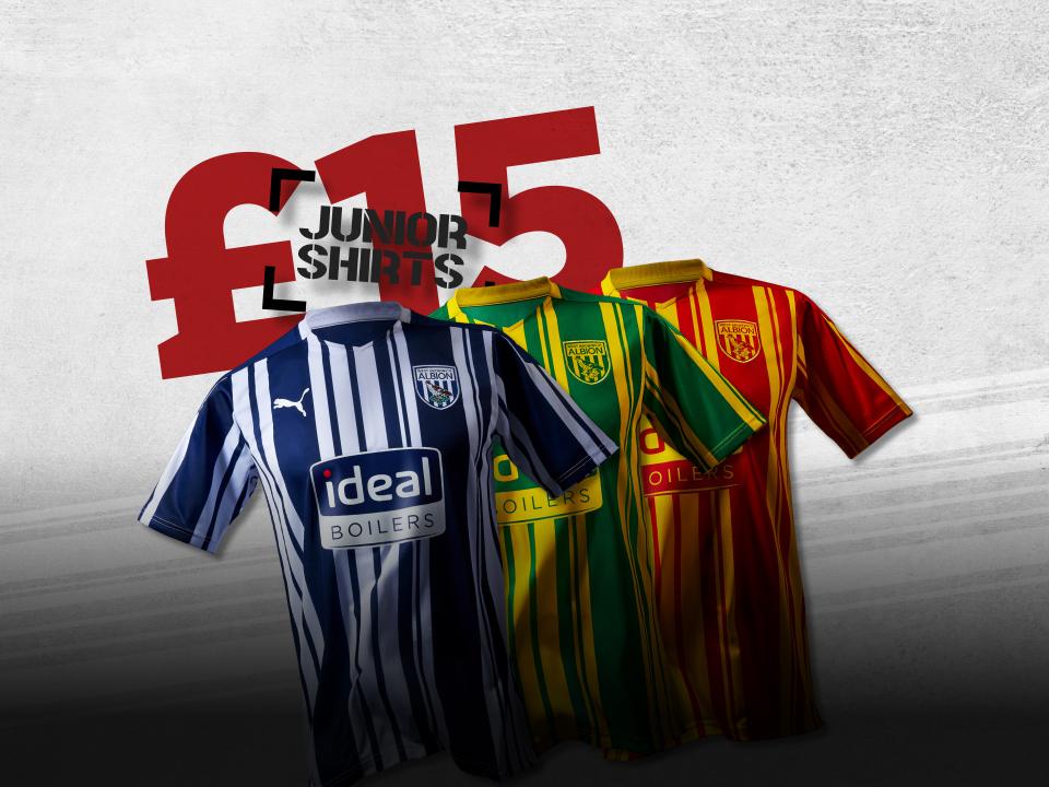Junior Shirts £15 - WBA