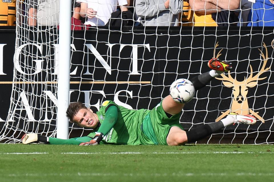 Josh Griffiths in action for Lincoln
