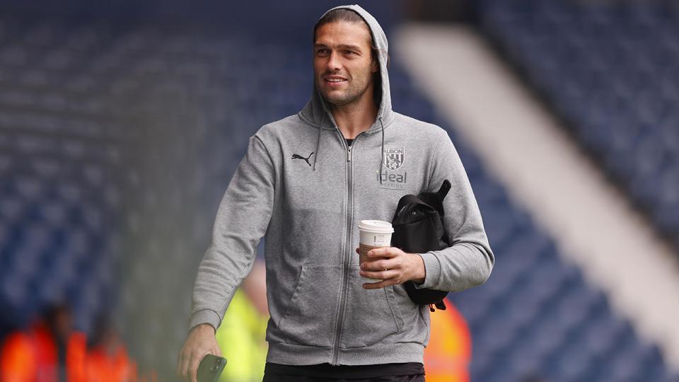 Andy Carroll arrives at The Hawthorns pre Coventry