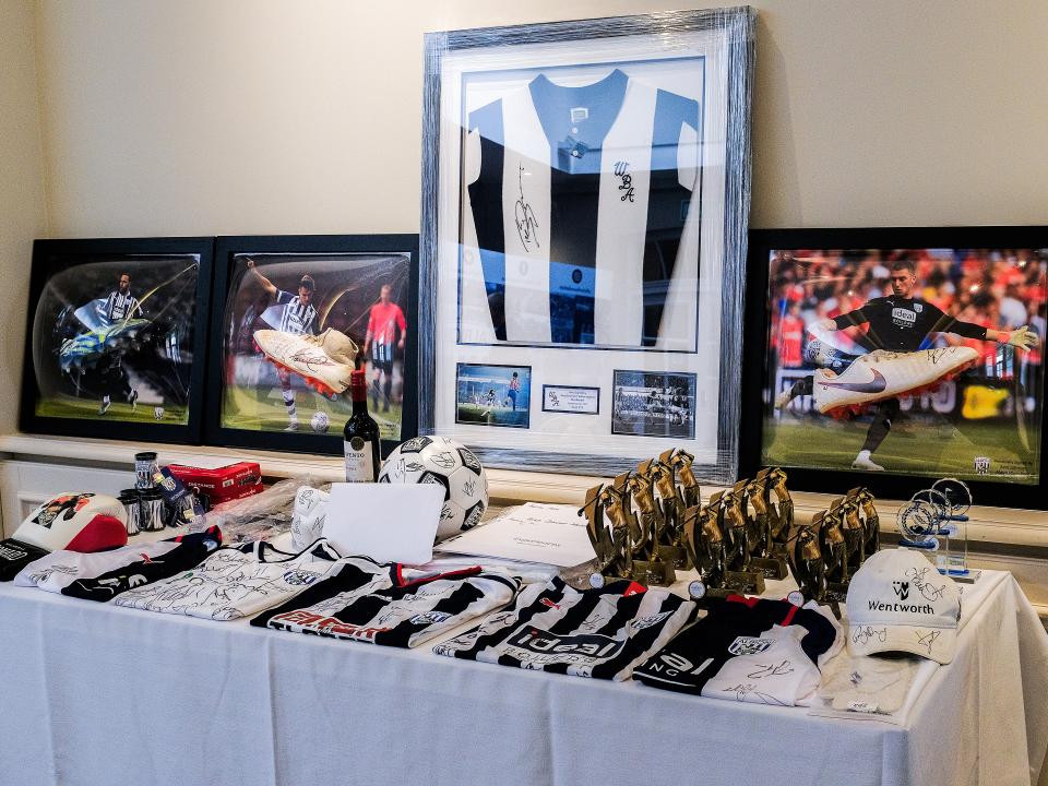 Mementos Memorabilia displayed on table