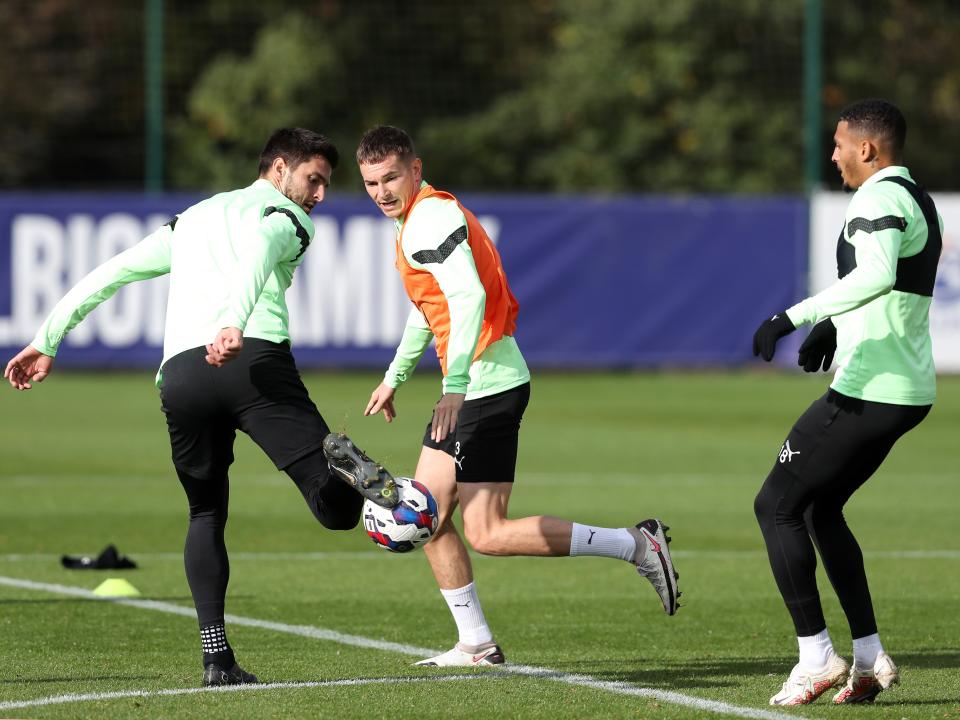 Albion players in training 