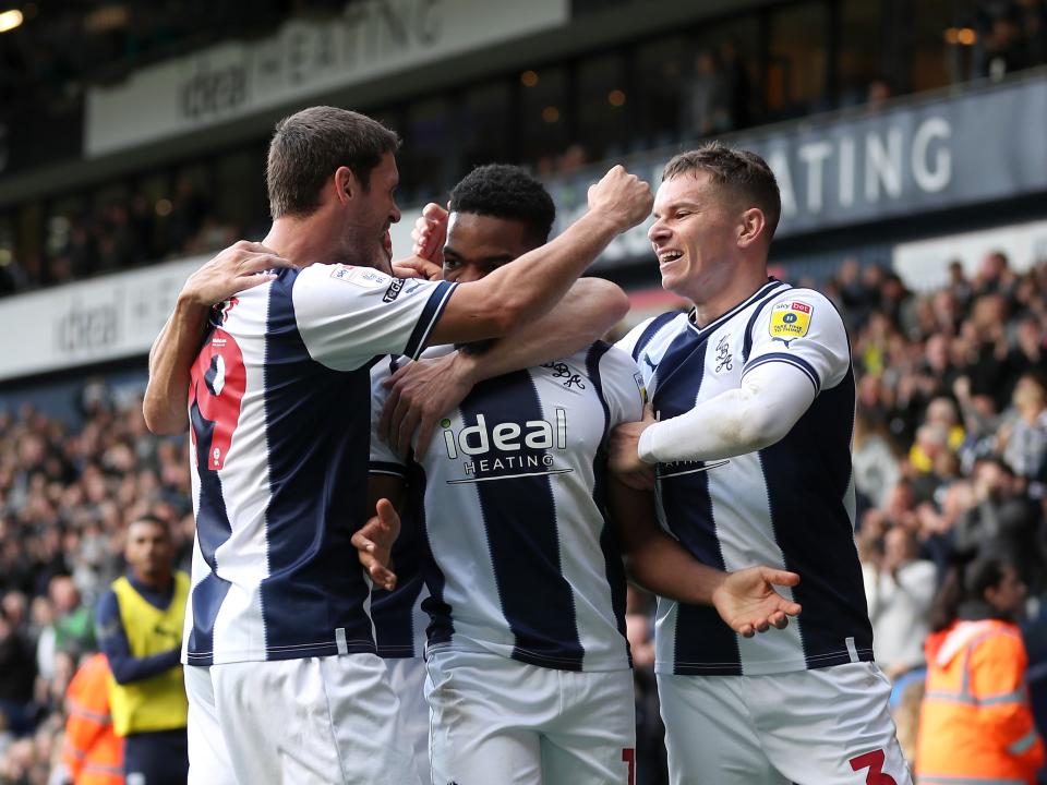Grady Diangana celebrates his goal against Swansea