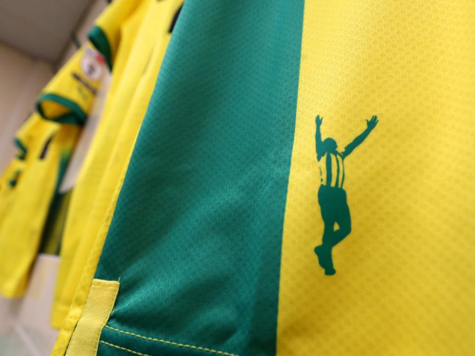Cyrille Regis logo on WBA's away kit