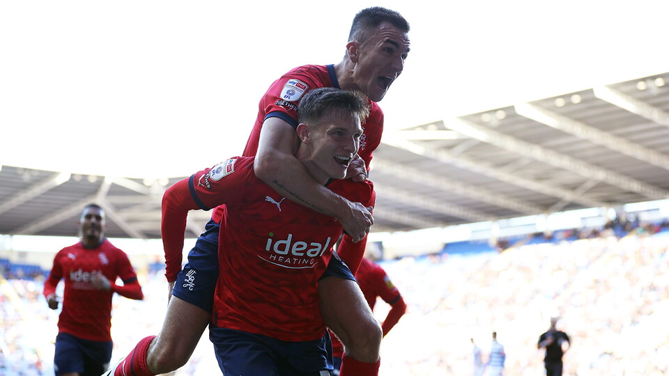 Jed Wallace and Taylor Gardner-Hickman celebrate after the latter's goal against Reading