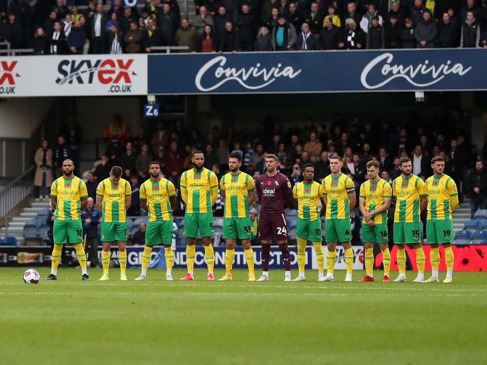Albion players pause for moment of reflection at Loftus Road