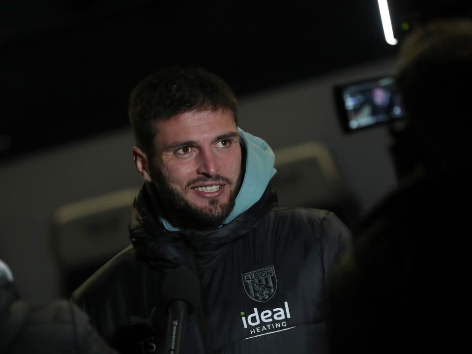 Okay Yokuslu is interviewed after scoring against Blackpool