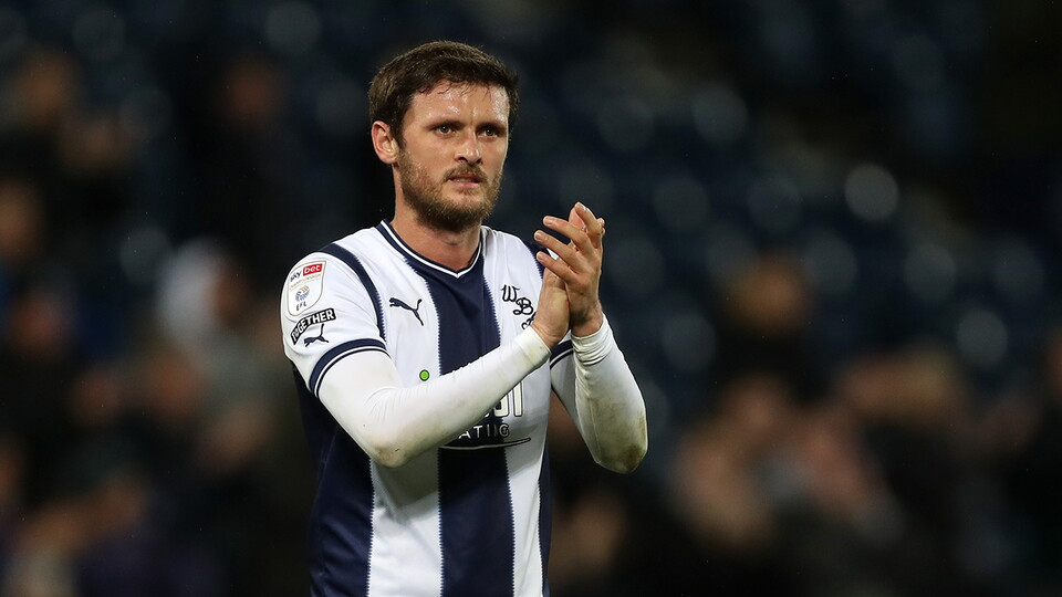 John Swift applauds Albion fans after the 1-0 home win over Blackpool