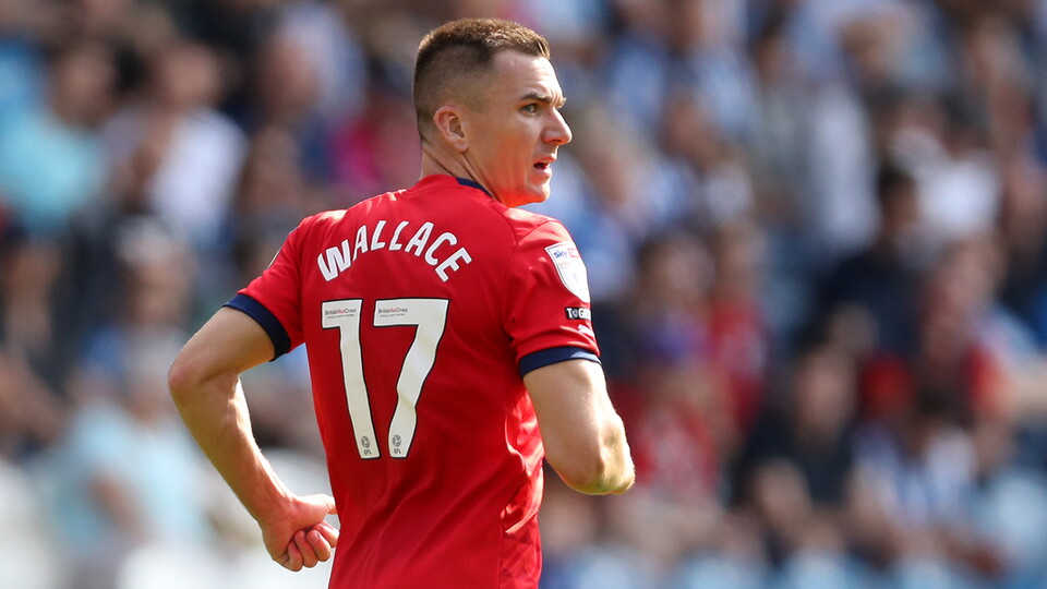 Jed Wallace tracking back for Albion v Huddersfield Town
