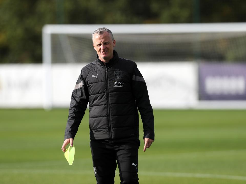Richard Beale leads training at Albion's Walsall HQ
