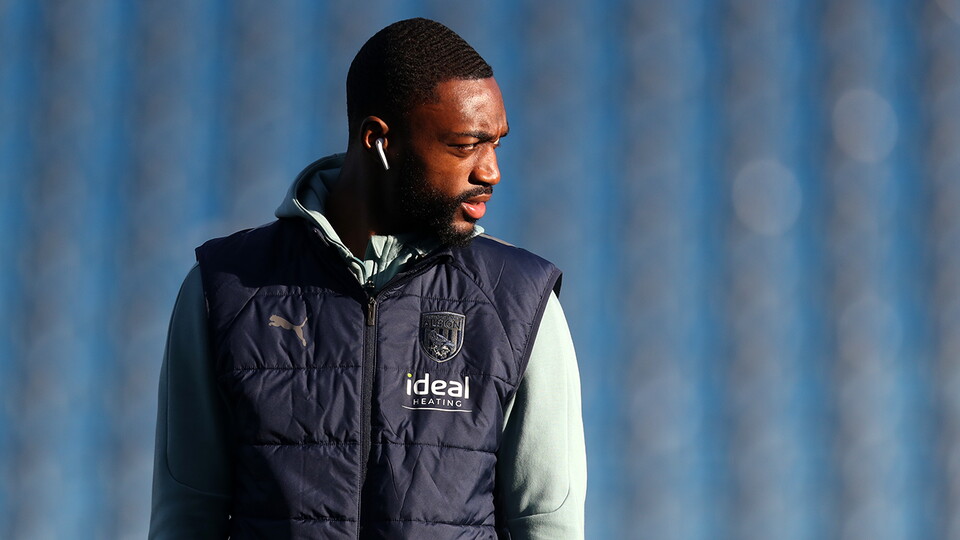 Semi Ajayi arriving at the Technique Stadium for Chesterfield v Albion
