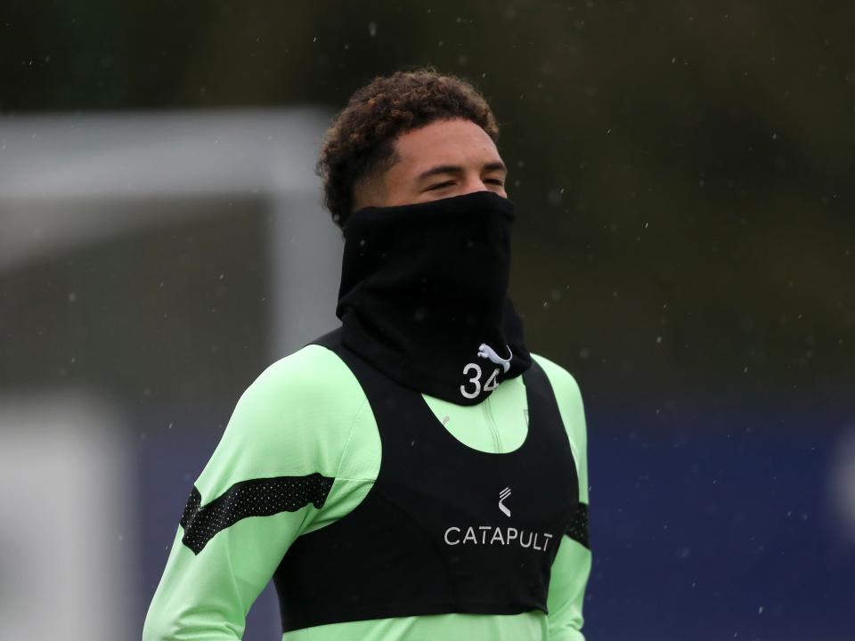 Ethan Ingram in training at Albion's Walsall training base